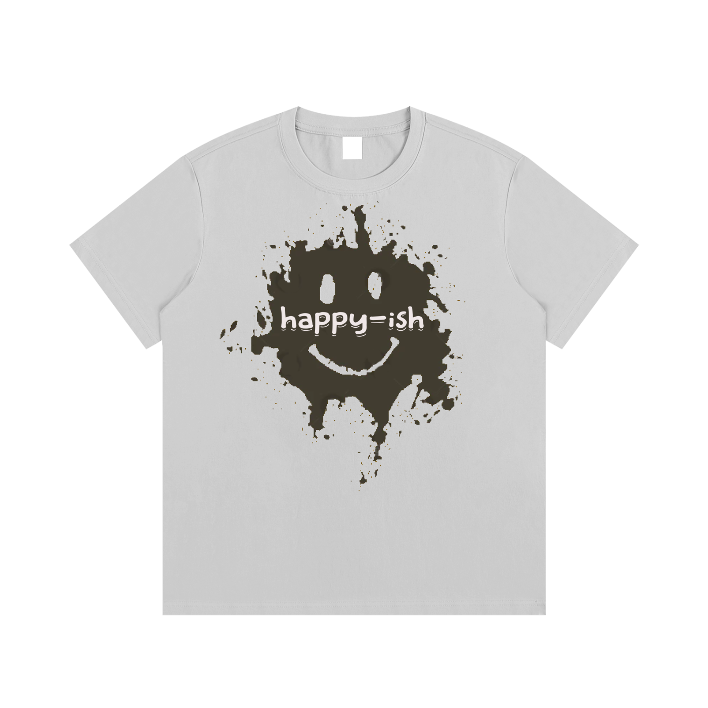 Happy-ish Pure Cotton T-Shirt - Casual Streetwear - UrbanAngst