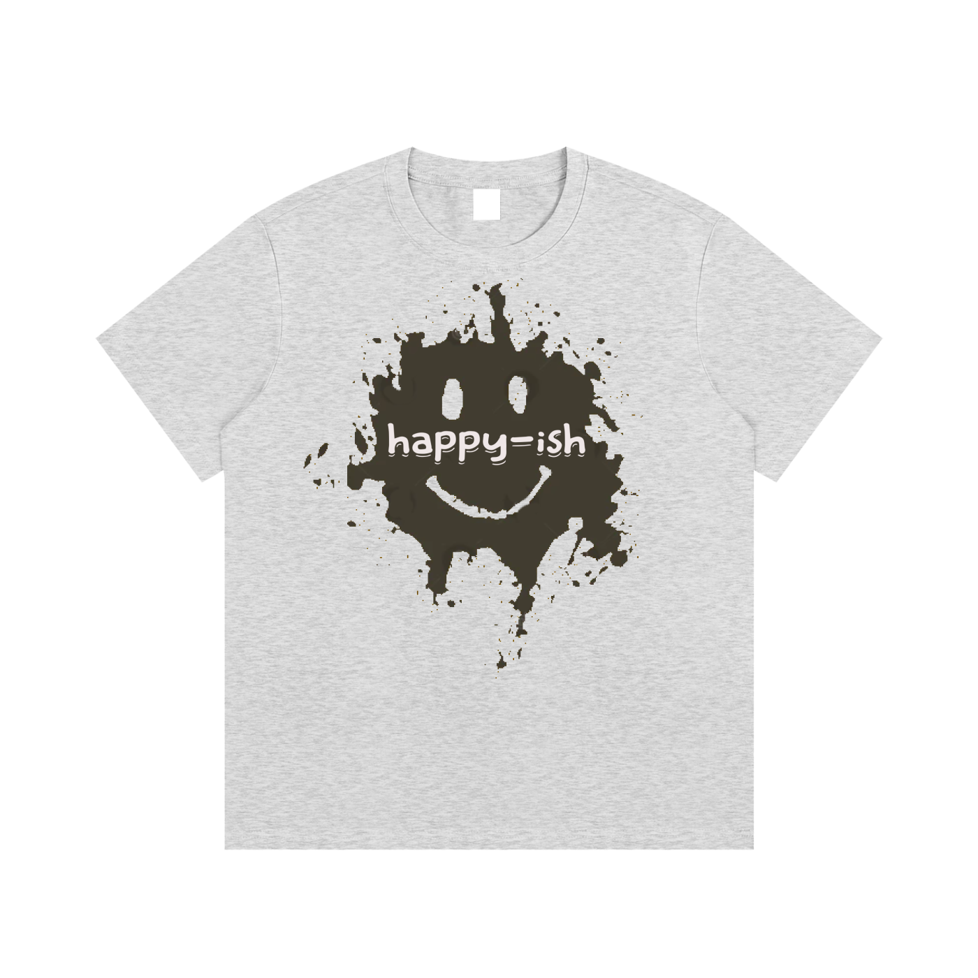 Happy-ish Pure Cotton T-Shirt - Casual Streetwear - UrbanAngst