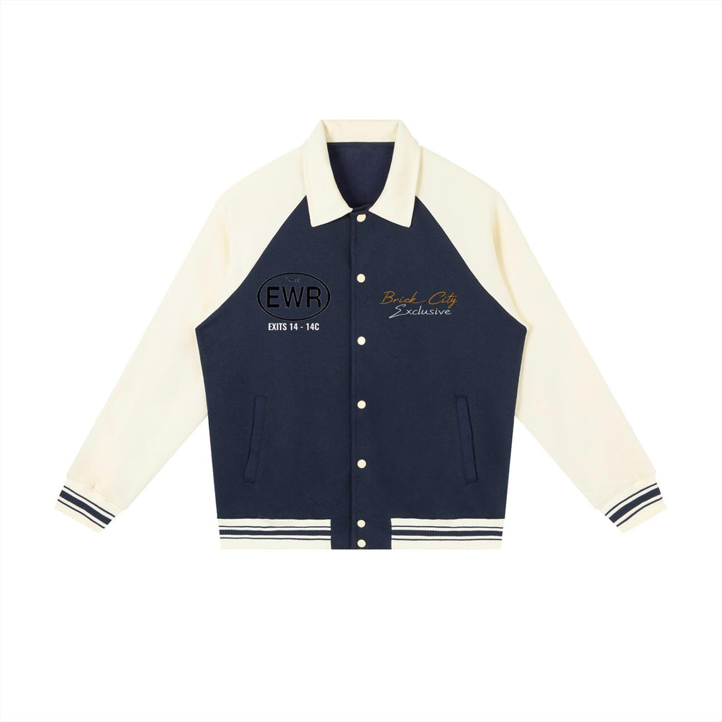 Raglan Sleeve Baseball Jacket - "Brick City New Jeruz"