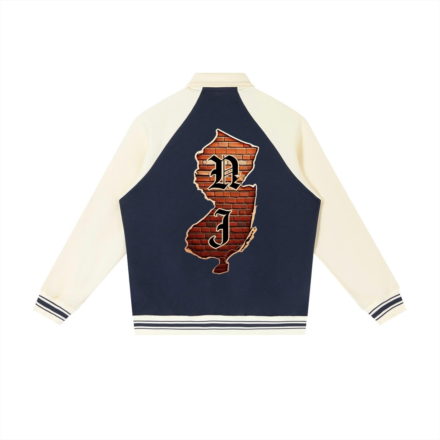 Raglan Sleeve Baseball Jacket - "Brick City New Jeruz"