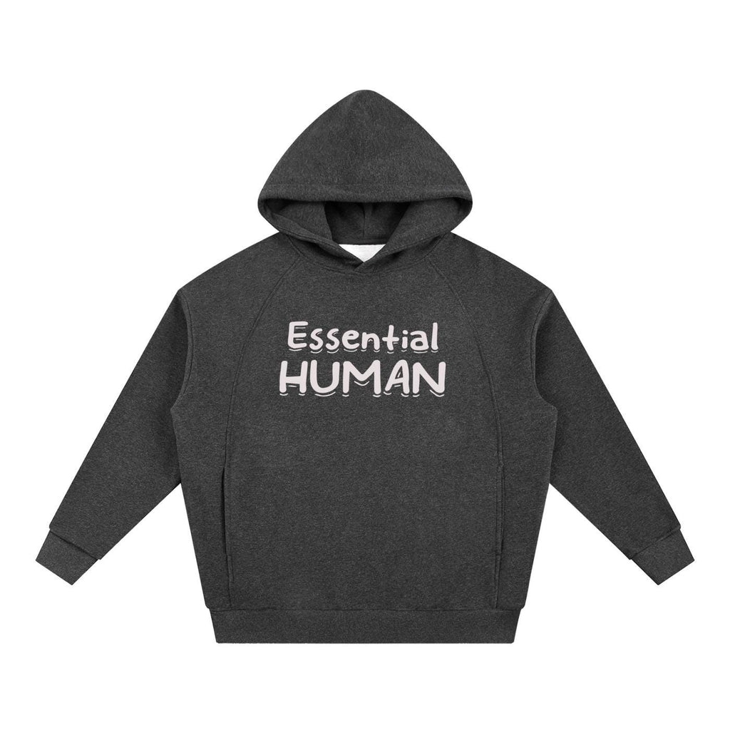 Unisex Oversized Fleece Hoodie - "Essential Human"