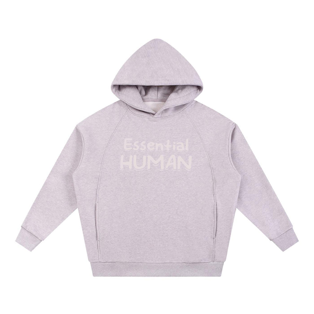 Unisex Oversized Fleece Hoodie - "Essential Human"