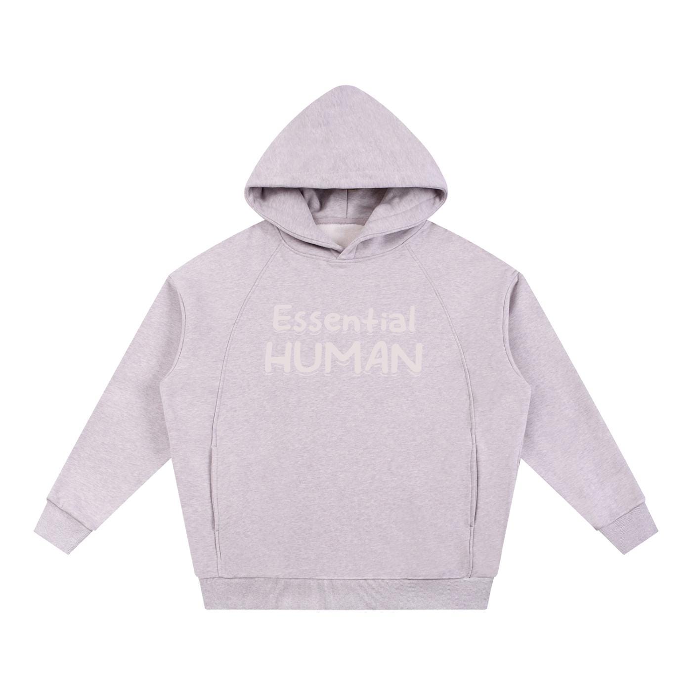 Unisex Oversized Fleece Hoodie - "Essential Human"