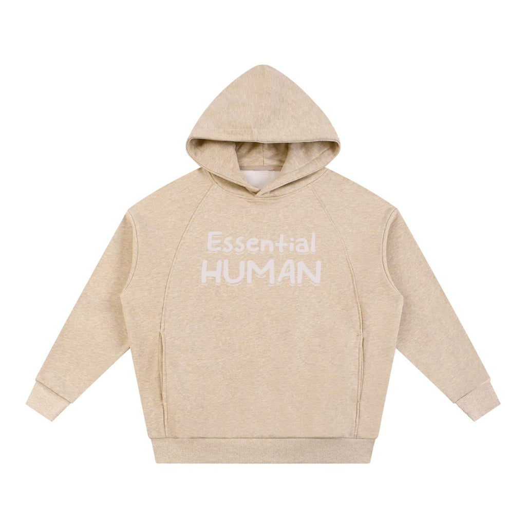 Unisex Oversized Fleece Hoodie - "Essential Human"