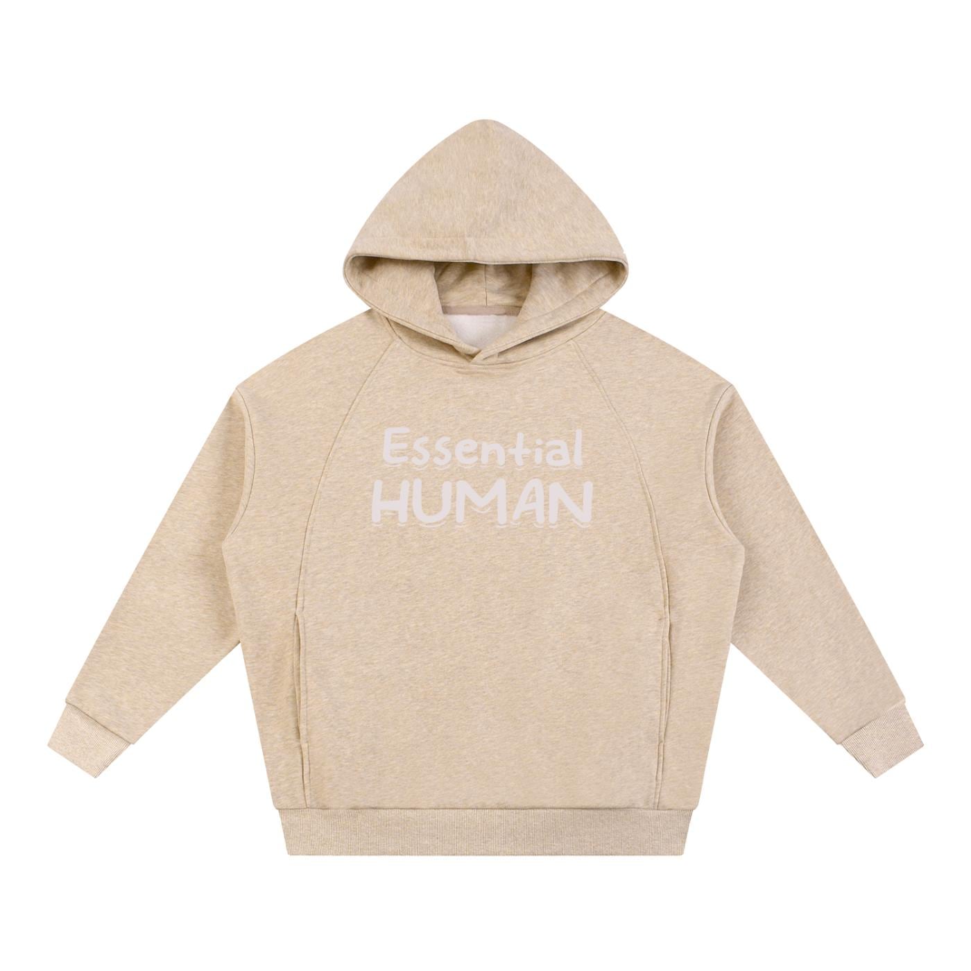 Unisex Oversized Fleece Hoodie - "Essential Human"