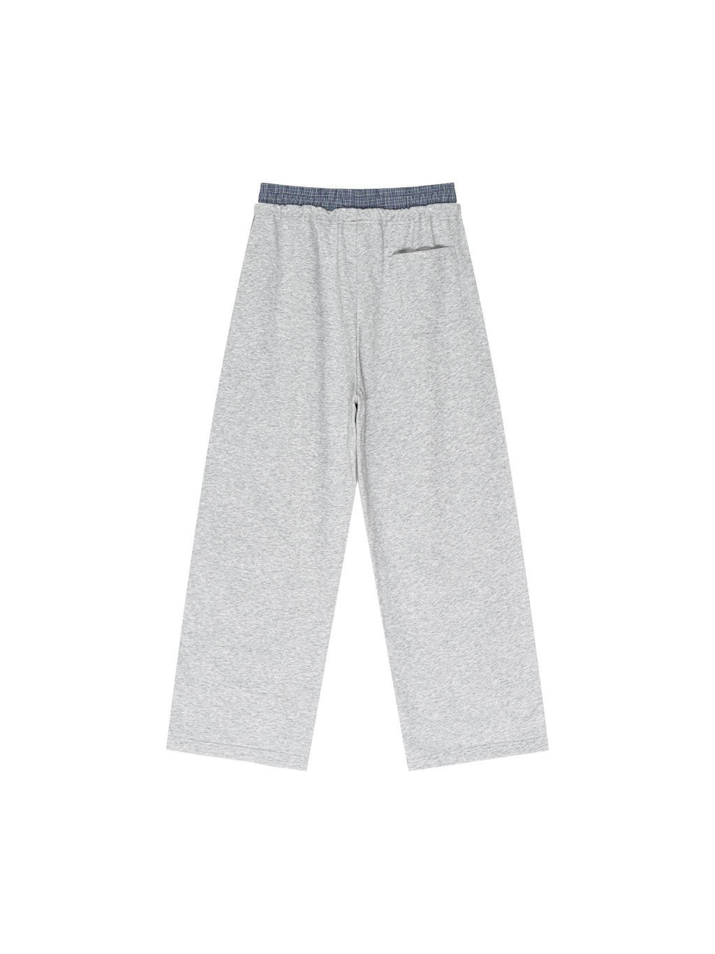 Logo Plaid Contrast Waist Pants
