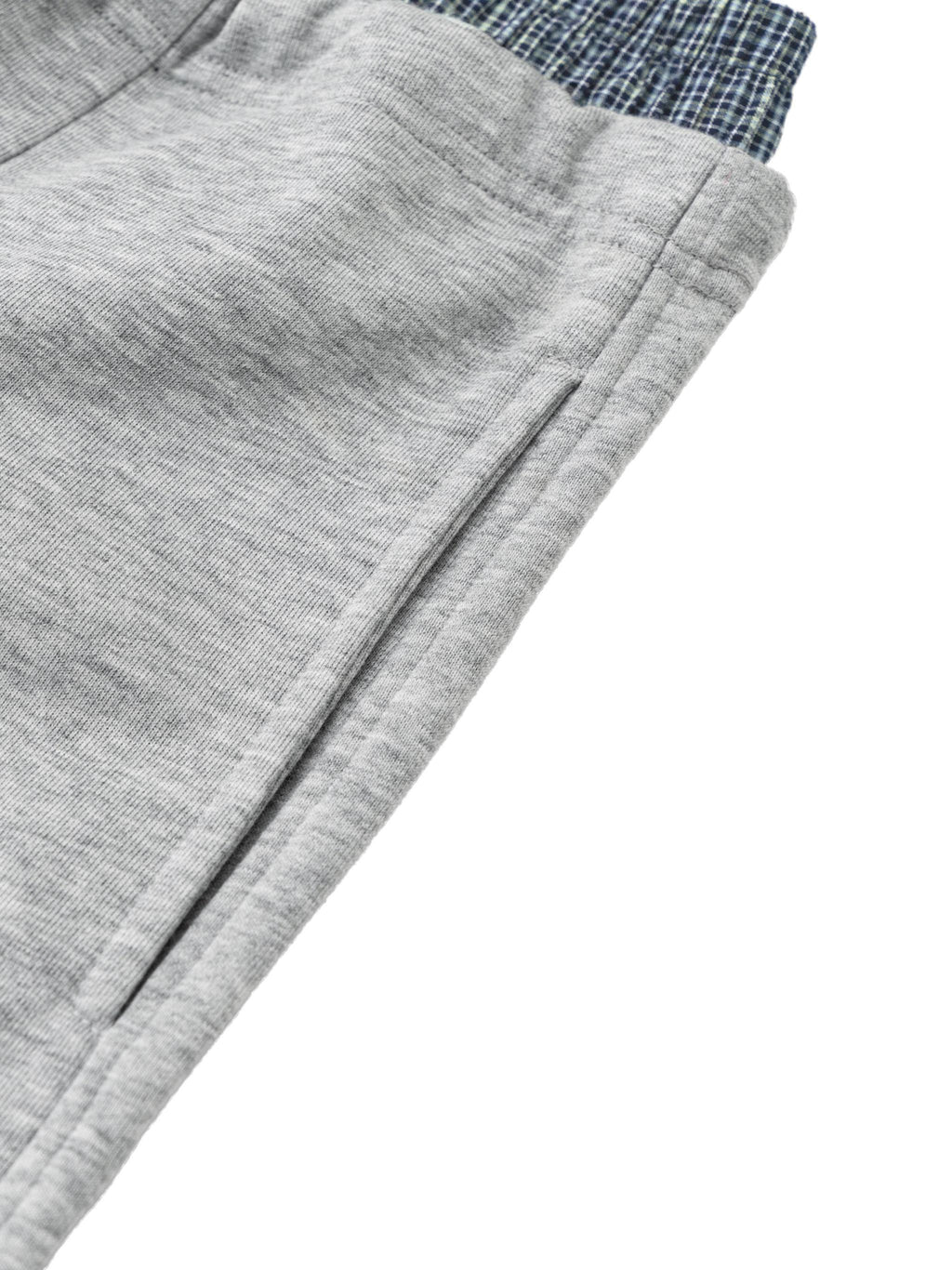 Logo Plaid Contrast Waist Pants