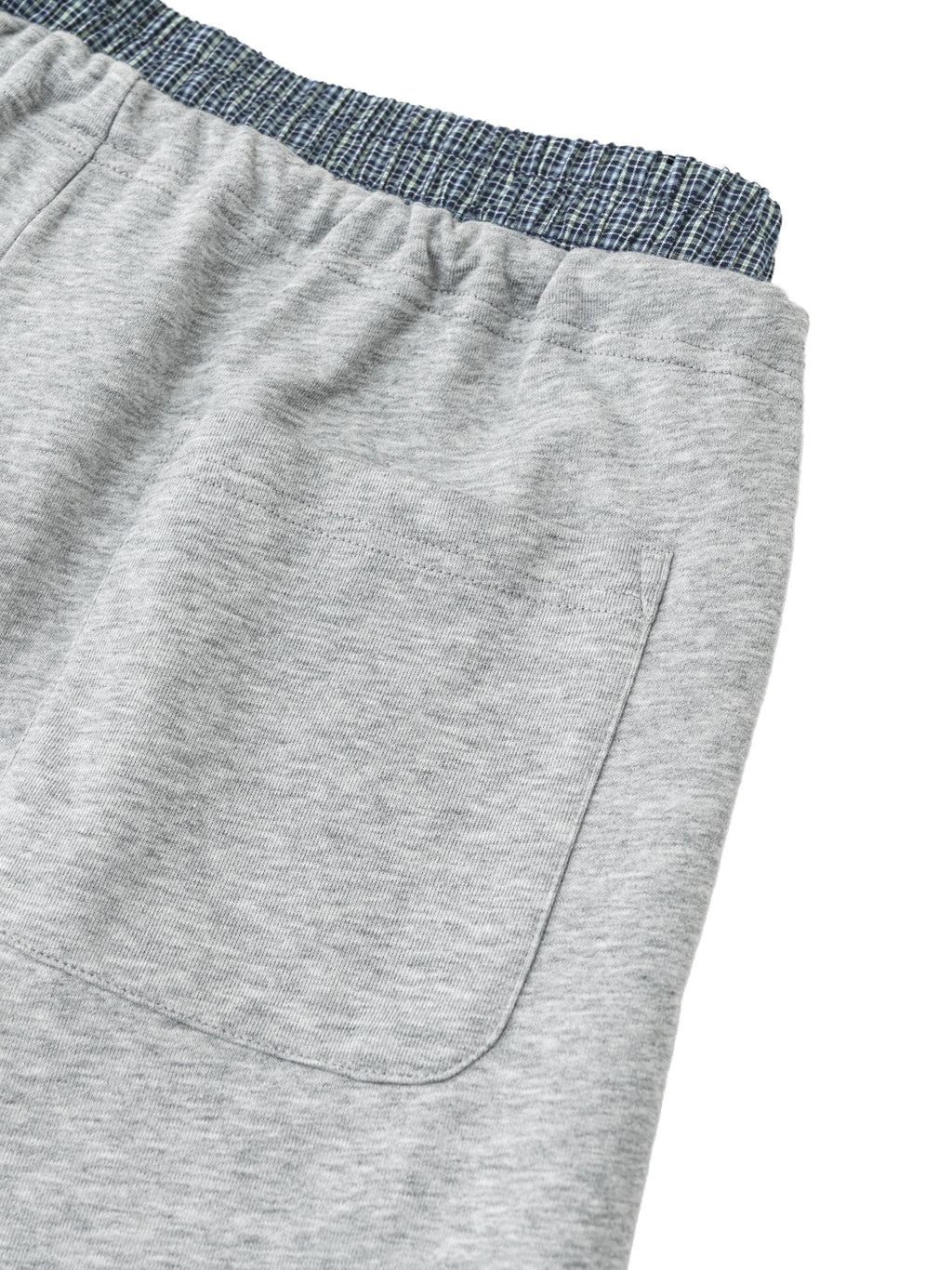 Logo Plaid Contrast Waist Pants