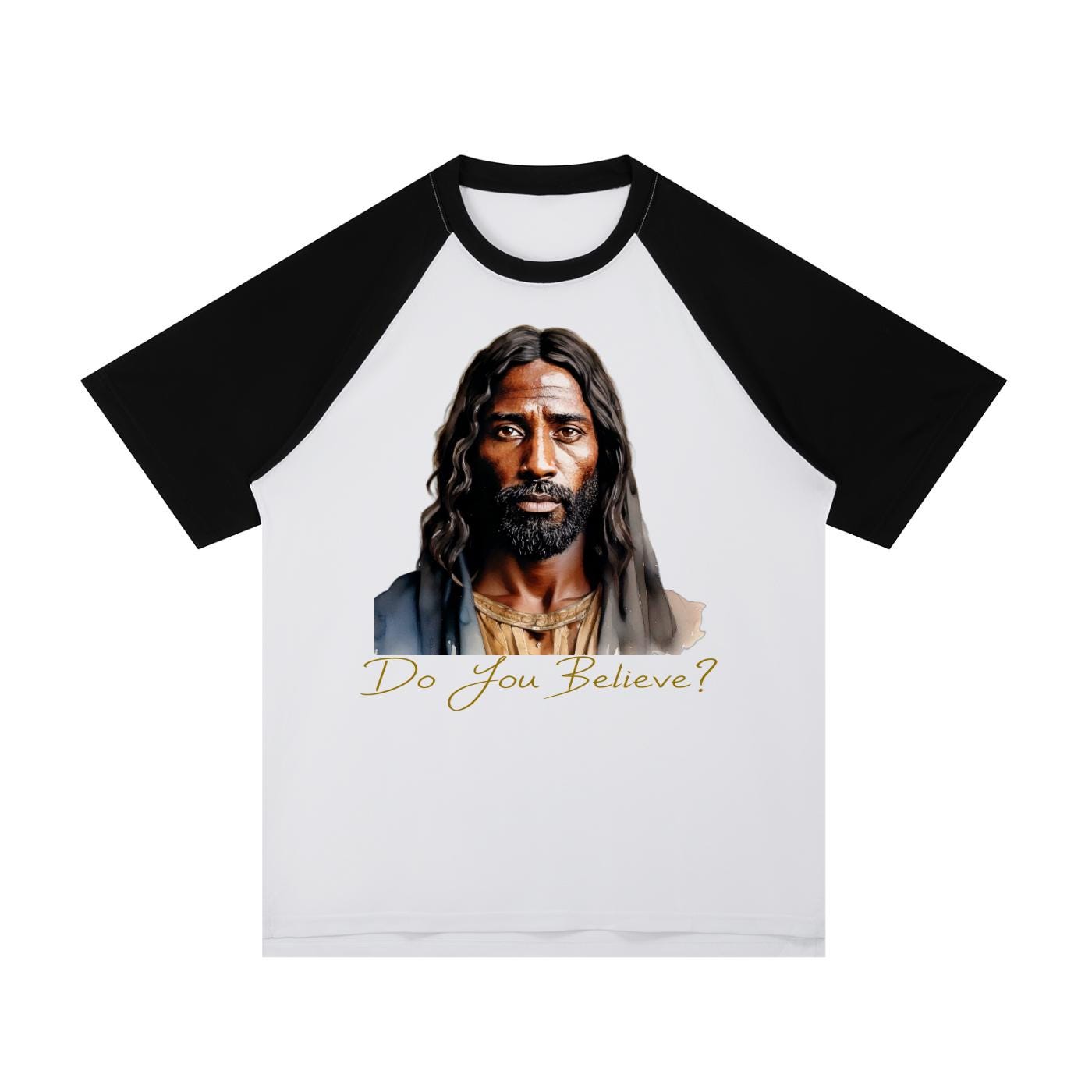 Raglan Sleeve Mesh T-Shirt - "Believer"
