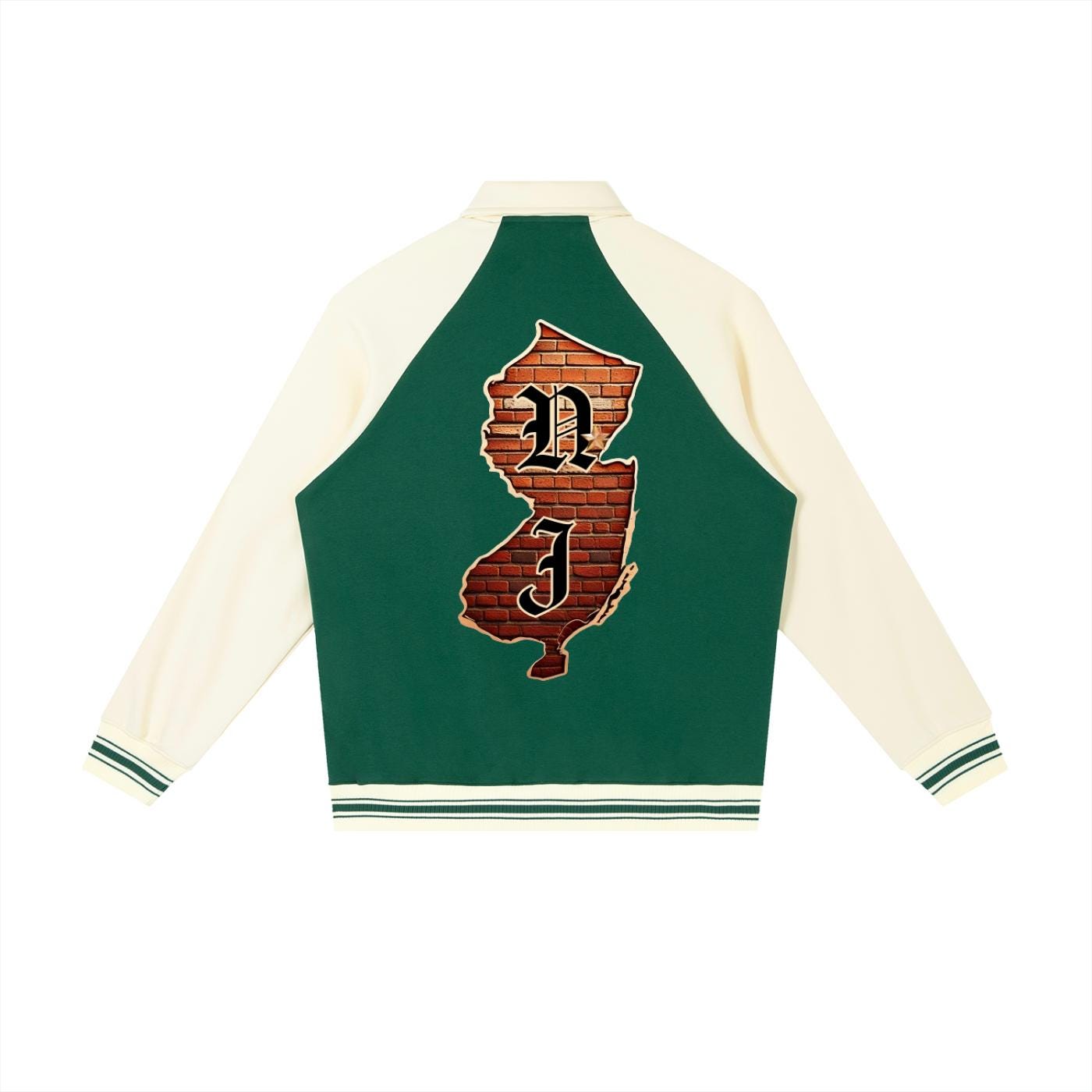 Raglan Sleeve Baseball Jacket - "Brick City New Jeruz"