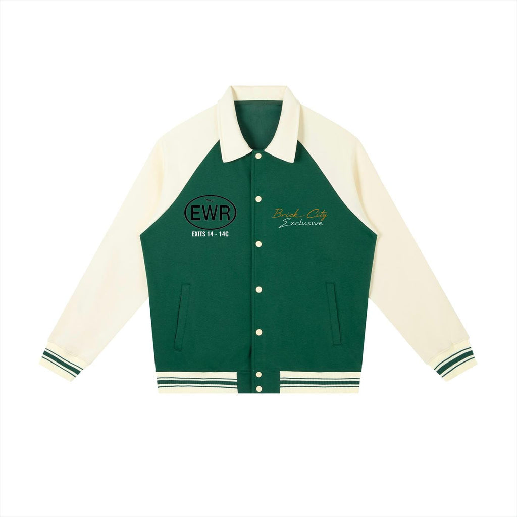 Raglan Sleeve Baseball Jacket - "Brick City New Jeruz"