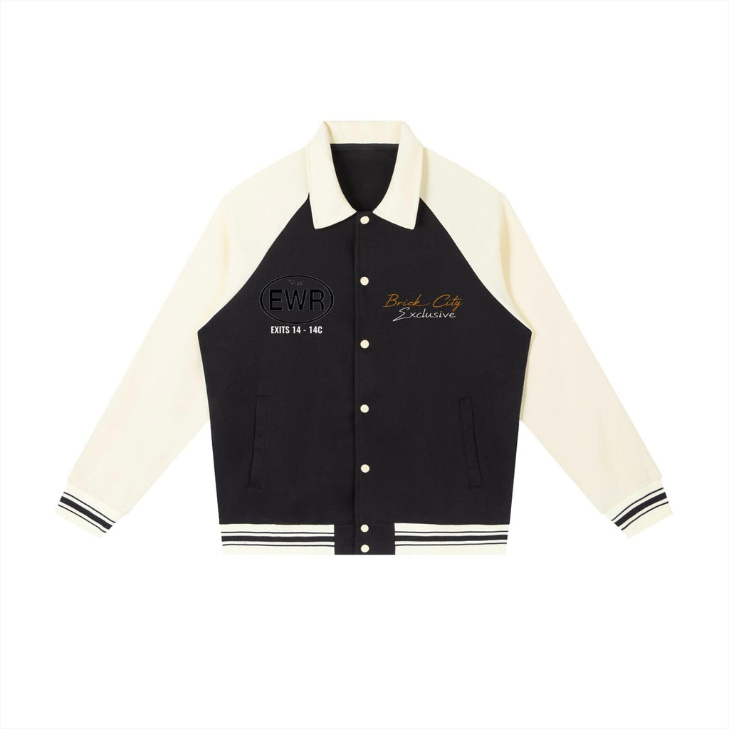 Raglan Sleeve Baseball Jacket - "Brick City New Jeruz"