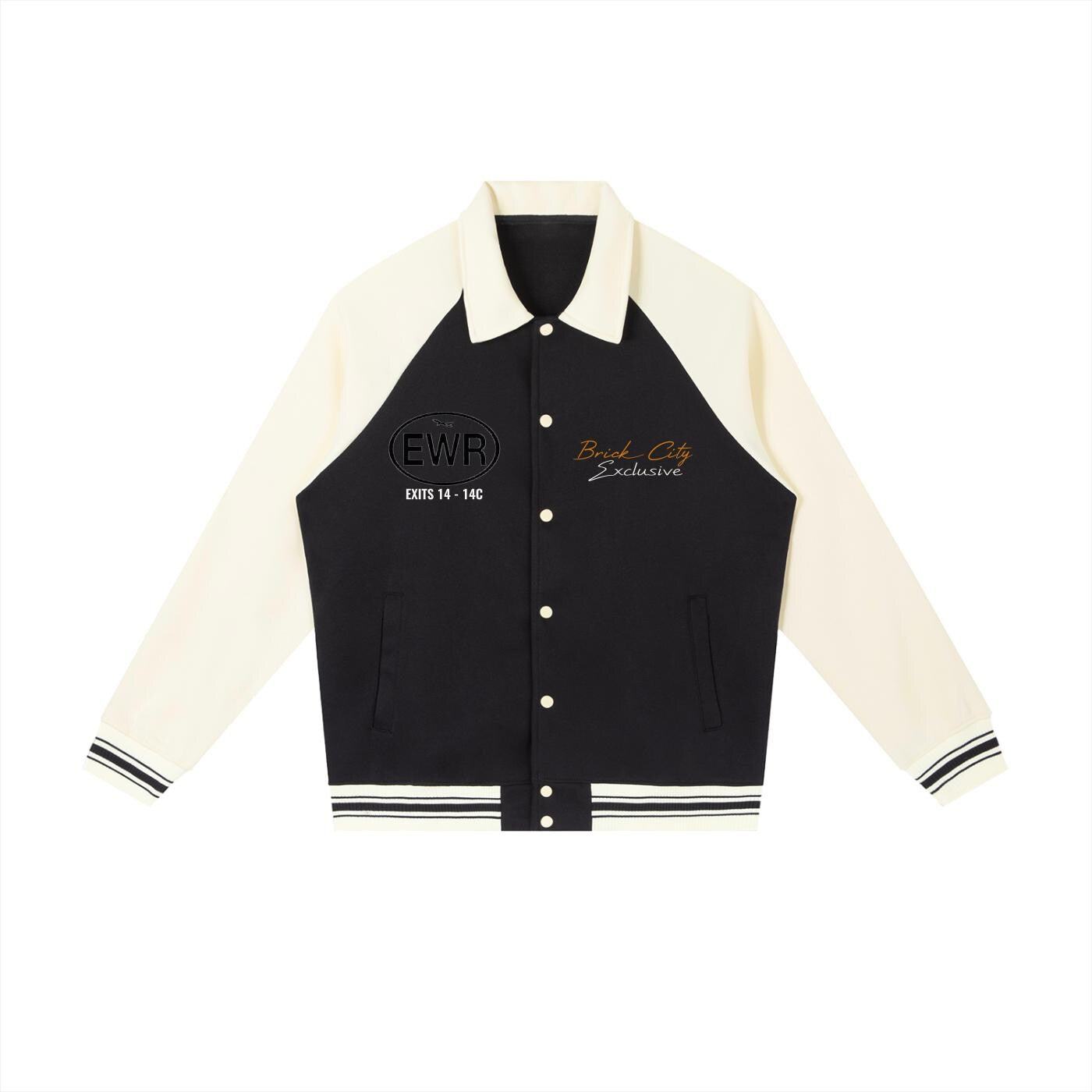 Raglan Sleeve Baseball Jacket - "Brick City New Jeruz"