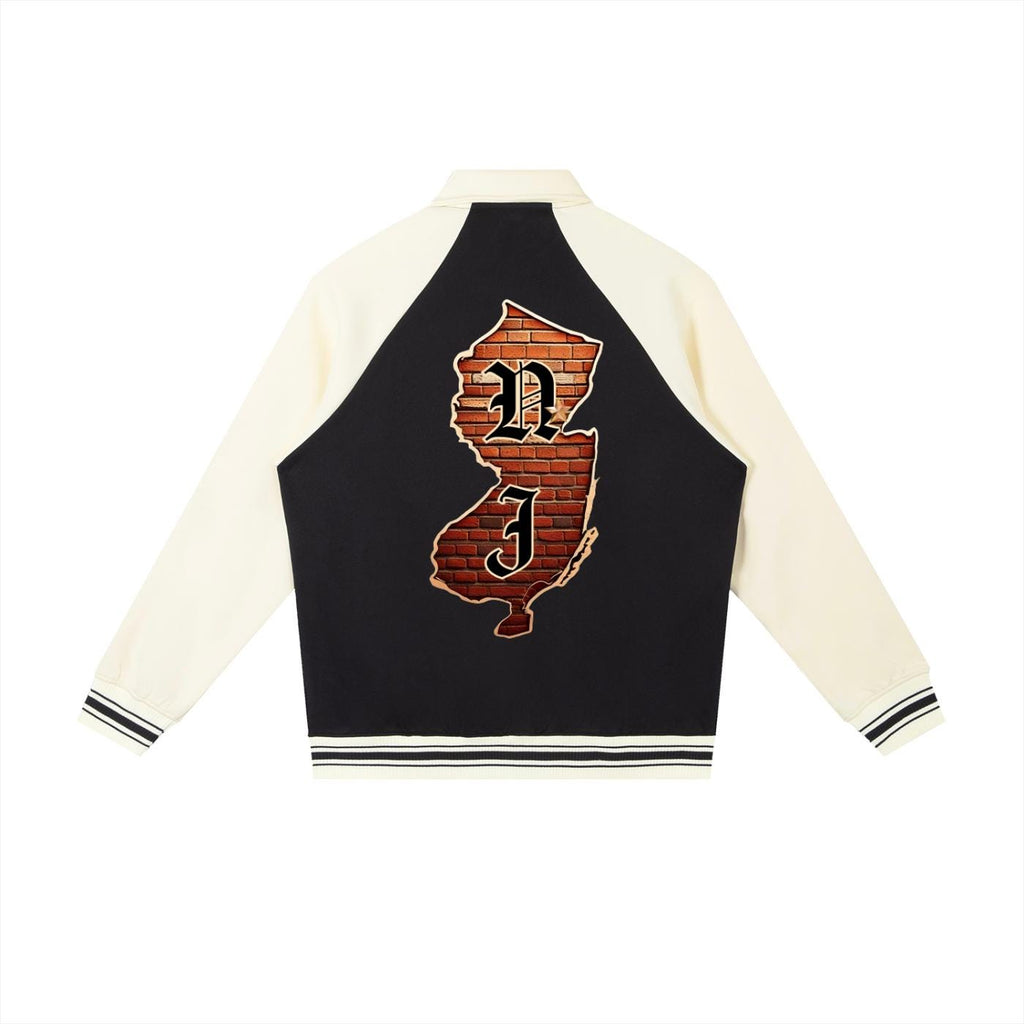 Raglan Sleeve Baseball Jacket - "Brick City New Jeruz"
