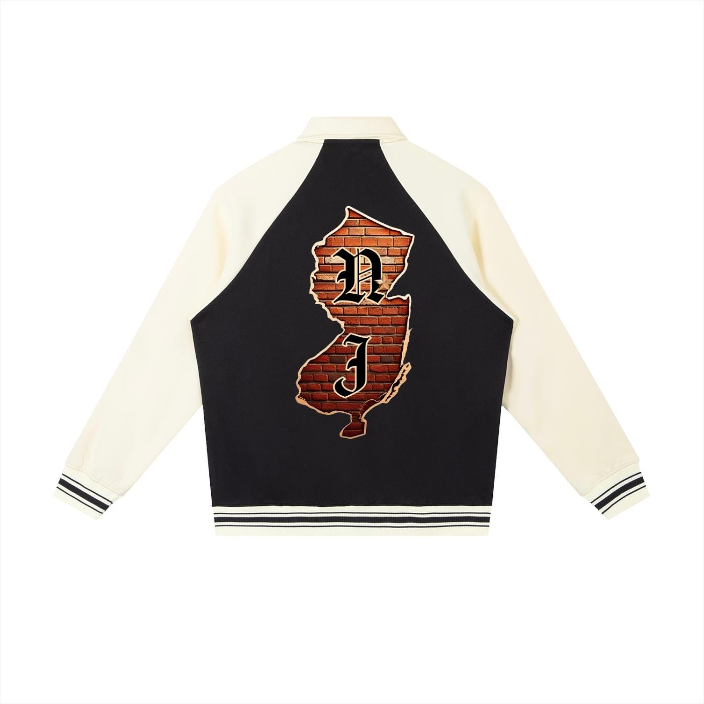 Raglan Sleeve Baseball Jacket - "Brick City New Jeruz"