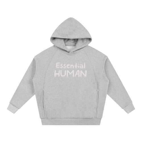Unisex Oversized Fleece Hoodie - "Essential Human"