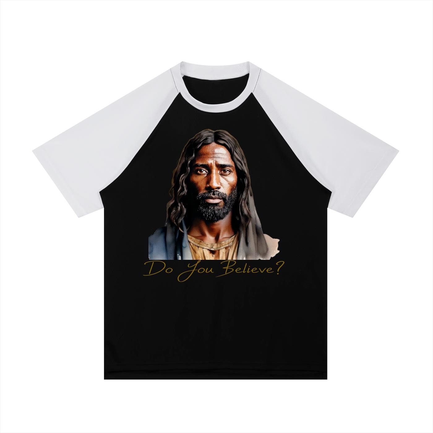 Raglan Sleeve Mesh T-Shirt - "Believer"