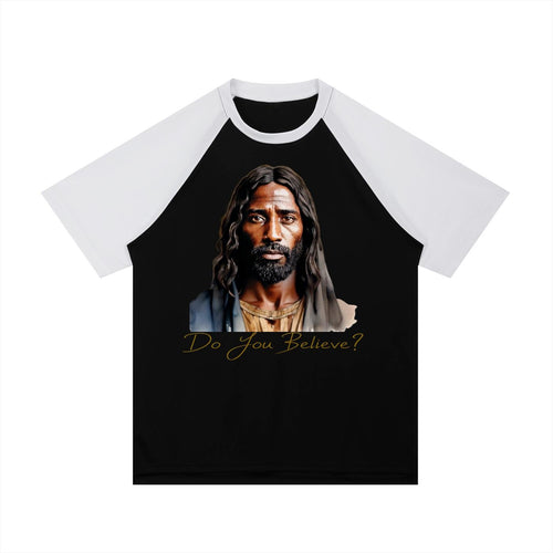 Raglan Sleeve Mesh T-Shirt - "Believer"